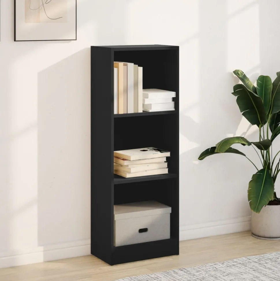 VIDAXL - Bibliothèque noir 40x24x109 cm bois d'ingénierie