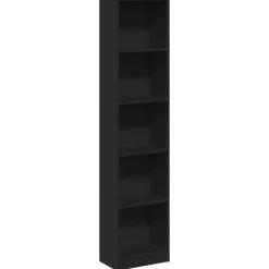 VIDAXL - Bibliothèque noir 40x24x176 cm bois d'ingénierie