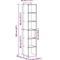 VIDAXL - Bibliothèques 2 pcs empilable chêne noir bois d'ingénierie