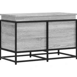 VIDAXL - Boîte de rangement avec couvercle sonoma gris bois d'ingénierie