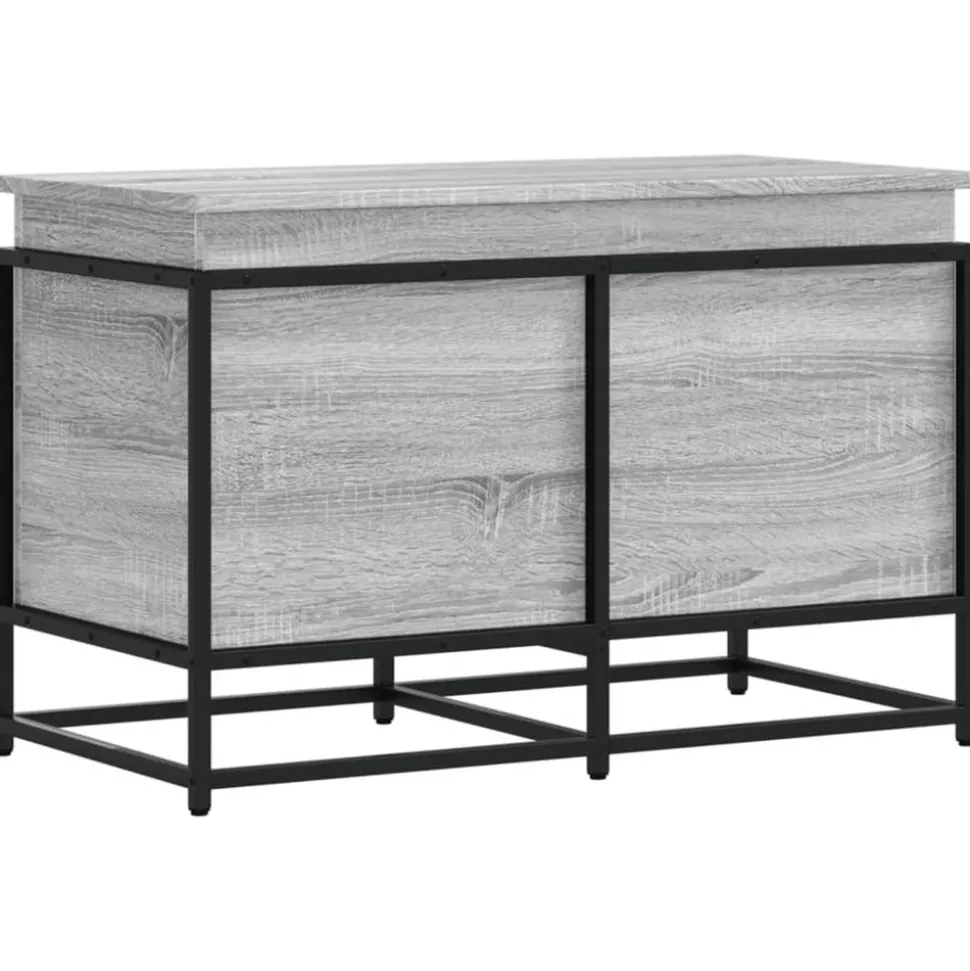 VIDAXL - Boîte de rangement avec couvercle sonoma gris bois d'ingénierie