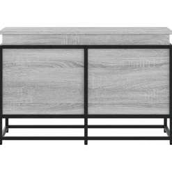 VIDAXL - Boîte de rangement avec couvercle sonoma gris bois d'ingénierie