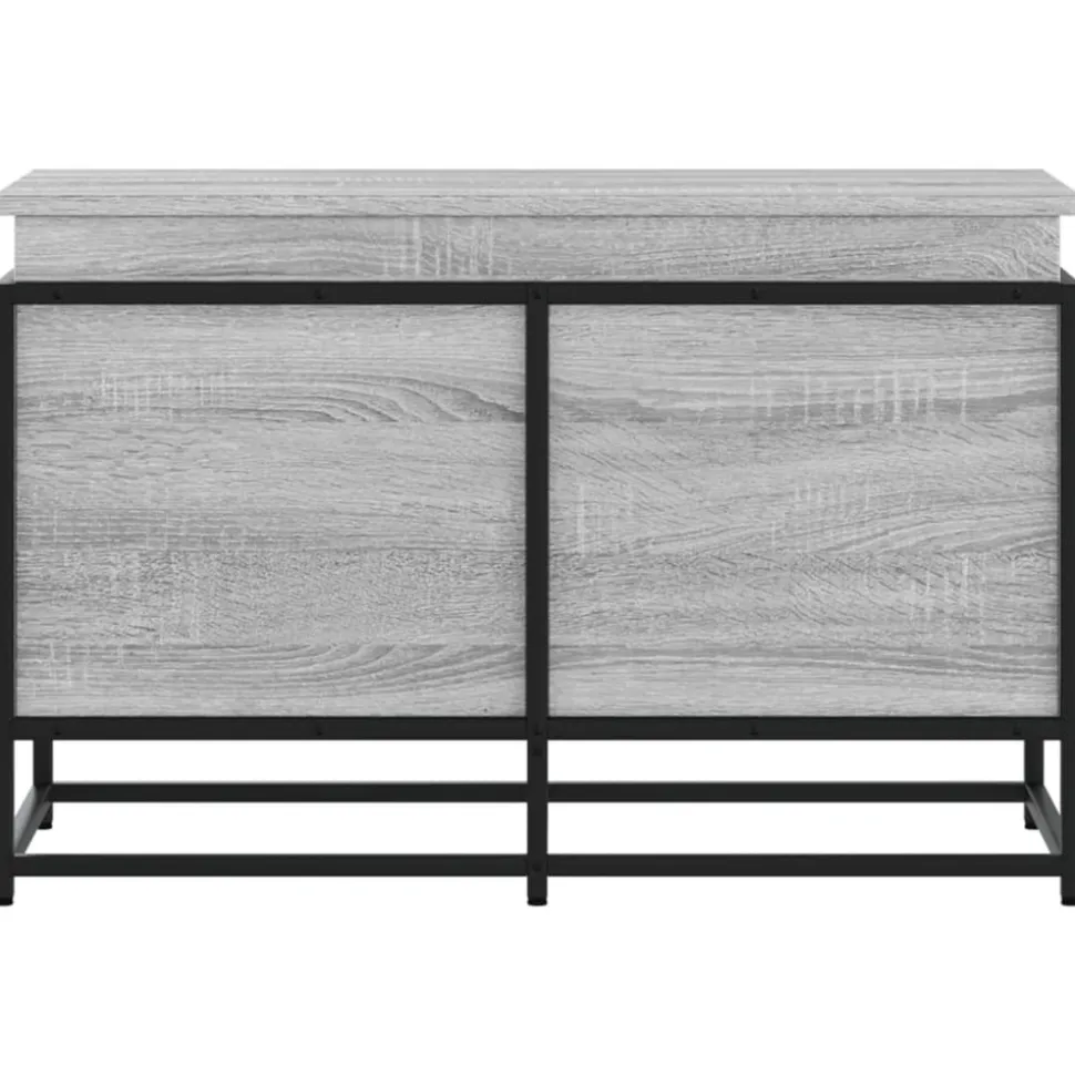 VIDAXL - Boîte de rangement avec couvercle sonoma gris bois d'ingénierie