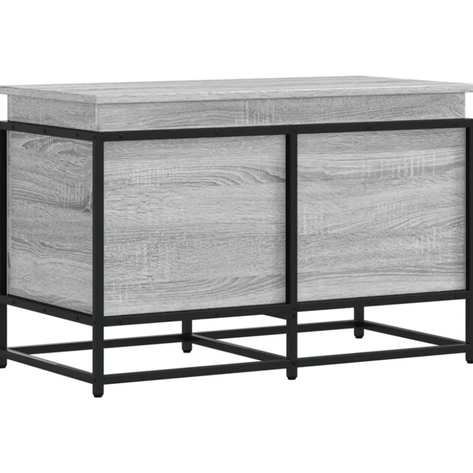 VIDAXL - Boîte de rangement avec couvercle sonoma gris bois d'ingénierie