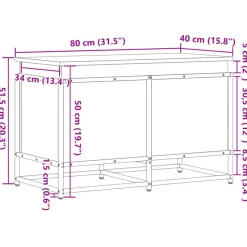 VIDAXL - Boîte de rangement avec couvercle sonoma gris bois d'ingénierie