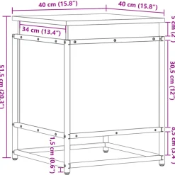 VIDAXL - Boîte de rangement avec couvercle chêne fumé bois d ingénierie