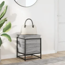 VIDAXL - Boîte de rangement avec couvercle sonoma gris bois d’ingénierie