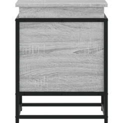 VIDAXL - Boîte de rangement avec couvercle sonoma gris bois d’ingénierie
