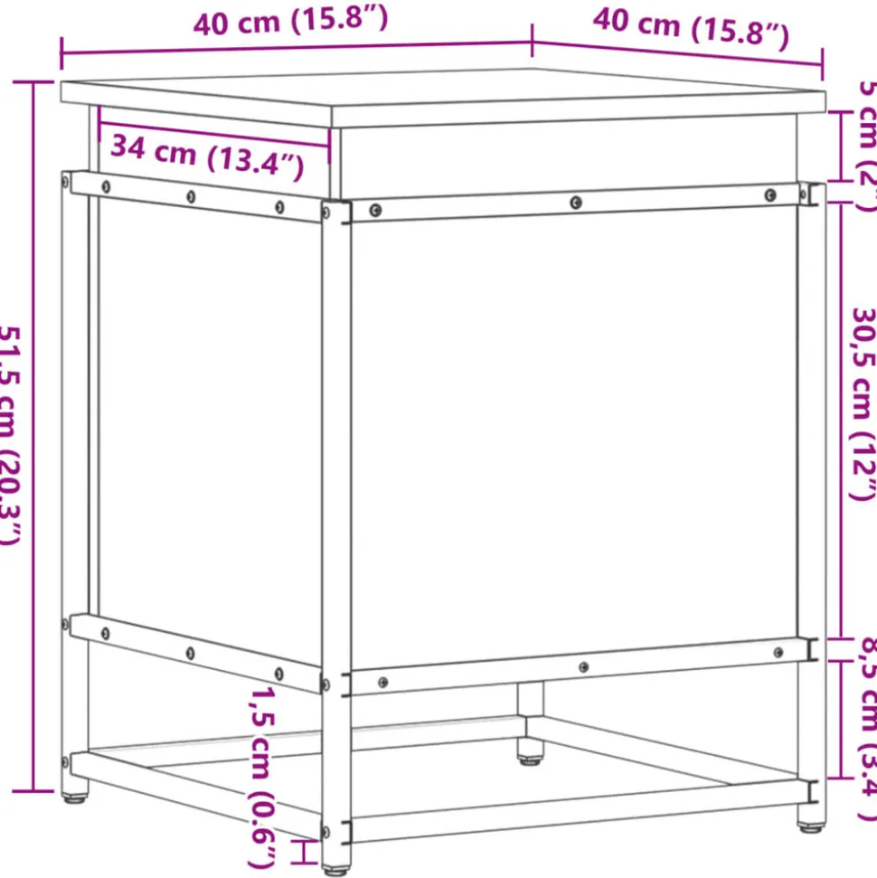 VIDAXL - Boîte de rangement avec couvercle sonoma gris bois d’ingénierie