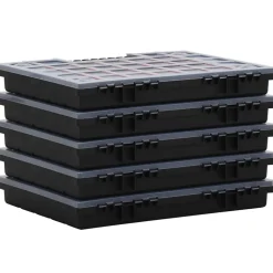 VIDAXL - Boîtes d'assortiment 5 pcs 40x30x5 cm polypropylène