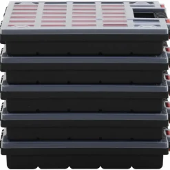 VIDAXL - Boîtes d'assortiment 5 pcs 40x30x5 cm polypropylène