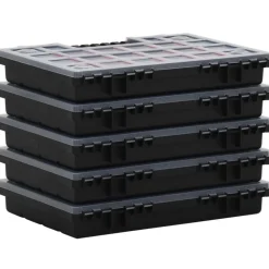 VIDAXL - Boîtes d'assortiment 5 pcs 34,5x25x5 cm polypropylène