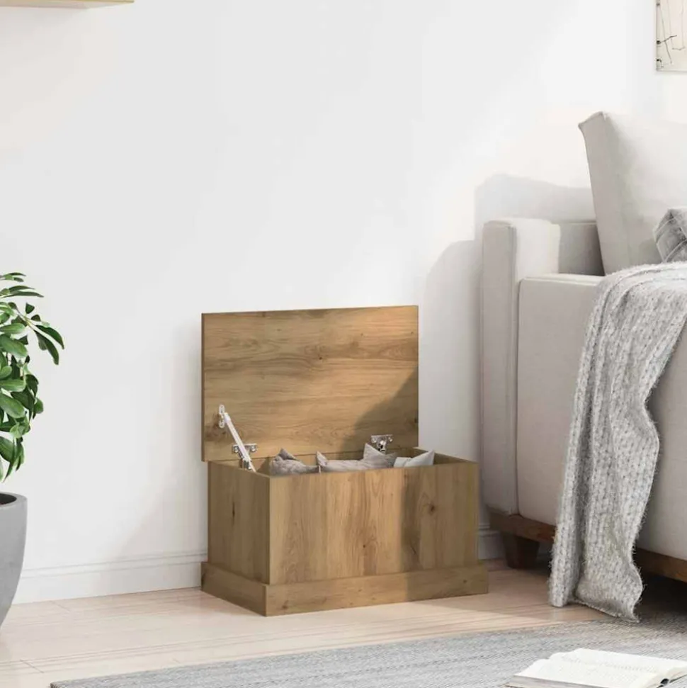 VIDAXL - Boîtes de rangement chêne artisanal 30x50x28 cm bois ingénierie
