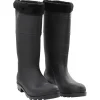 VIDAXL - Bottes de pluie avec chaussettes amovibles noir taille 44 pvc