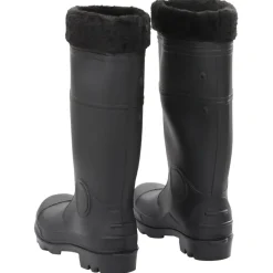 VIDAXL - Bottes de pluie avec chaussettes amovibles noir taille 40 pvc