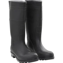 VIDAXL - Bottes de pluie noir taille 45 pvc