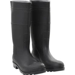 VIDAXL - Bottes de pluie noir taille 46 pvc