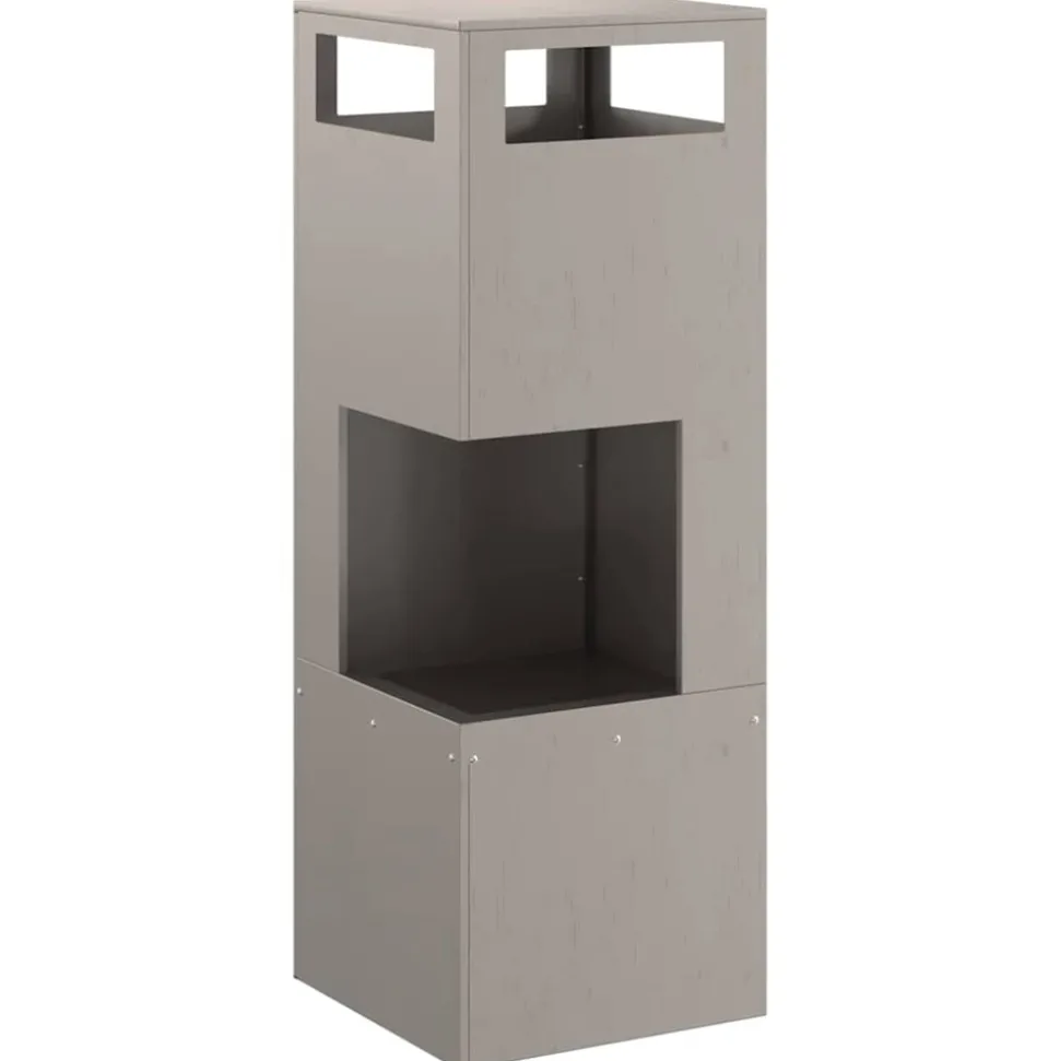 VIDAXL - Braise marron 35 x 35 x 100 cm acier résistant aux intempéries