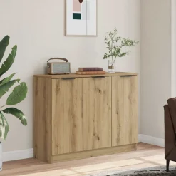 VIDAXL - Buffet chêne artisanal 90,5x30x70 cm bois d'ingénierie