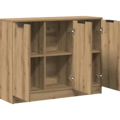 VIDAXL - Buffet chêne artisanal 90,5x30x70 cm bois d'ingénierie