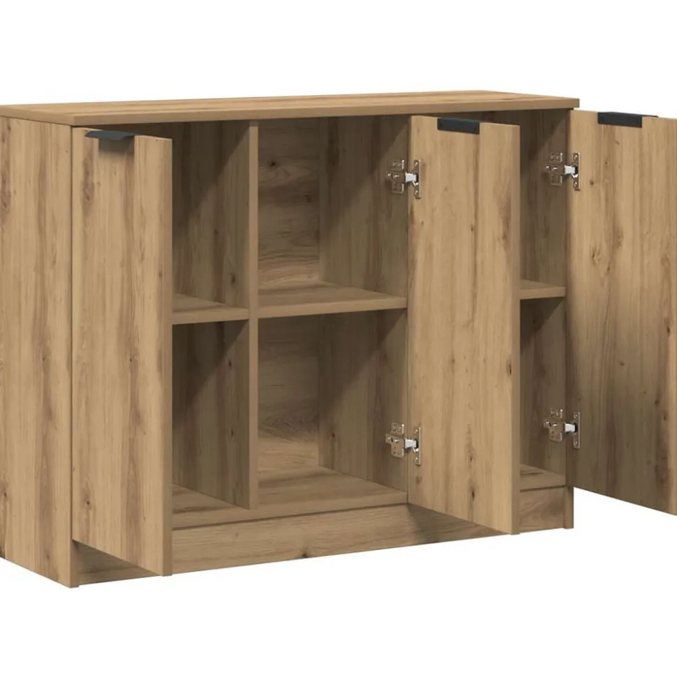 VIDAXL - Buffet chêne artisanal 90,5x30x70 cm bois d'ingénierie