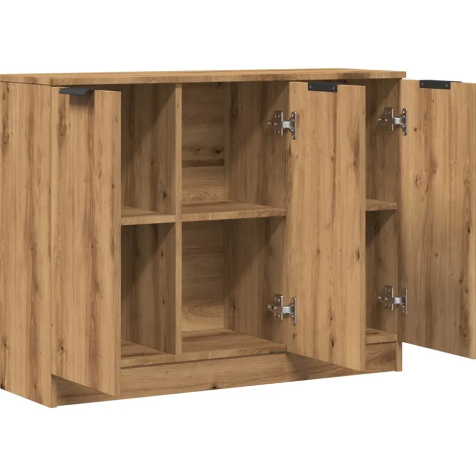 VIDAXL - Buffet chêne artisanal 90,5x30x70 cm bois d'ingénierie