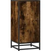 VIDAXL - Buffet chêne fumé 35,5x35x76 cm bois d'ingénierie et métal