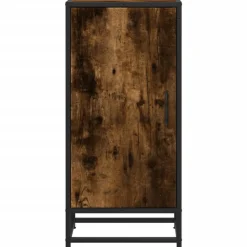 VIDAXL - Buffet chêne fumé 35,5x35x76 cm bois d'ingénierie et métal