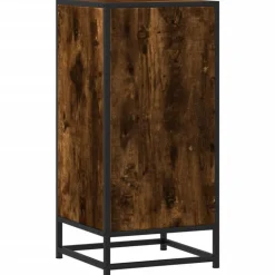 VIDAXL - Buffet chêne fumé 35,5x35x76 cm bois d'ingénierie et métal