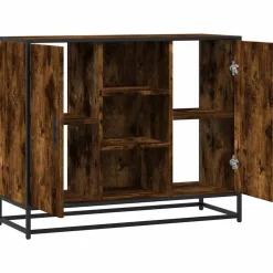 VIDAXL - Buffet chêne fumé 92x35x76 cm bois d'ingénierie