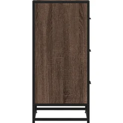 VIDAXL - Buffet chêne marron 35,5x35x76 cm bois d'ingénierie et métal
