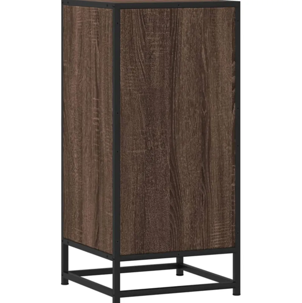 VIDAXL - Buffet chêne marron 35,5x35x76 cm bois d'ingénierie et métal