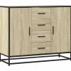 VIDAXL - Buffet chêne sonoma 92x35x76 cm bois d'ingénierie
