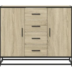 VIDAXL - Buffet chêne sonoma 92x35x76 cm bois d'ingénierie
