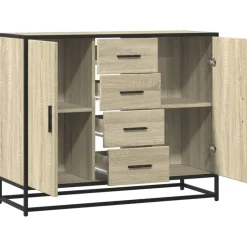 VIDAXL - Buffet chêne sonoma 92x35x76 cm bois d'ingénierie
