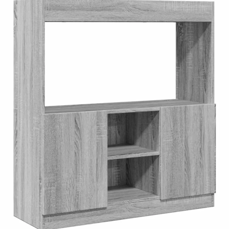 VIDAXL - Buffet haut sonoma gris 92x33x100 cm bois d'ingénierie