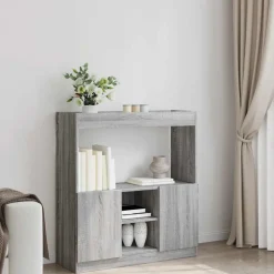 VIDAXL - Buffet haut sonoma gris 92x33x100 cm bois d'ingénierie