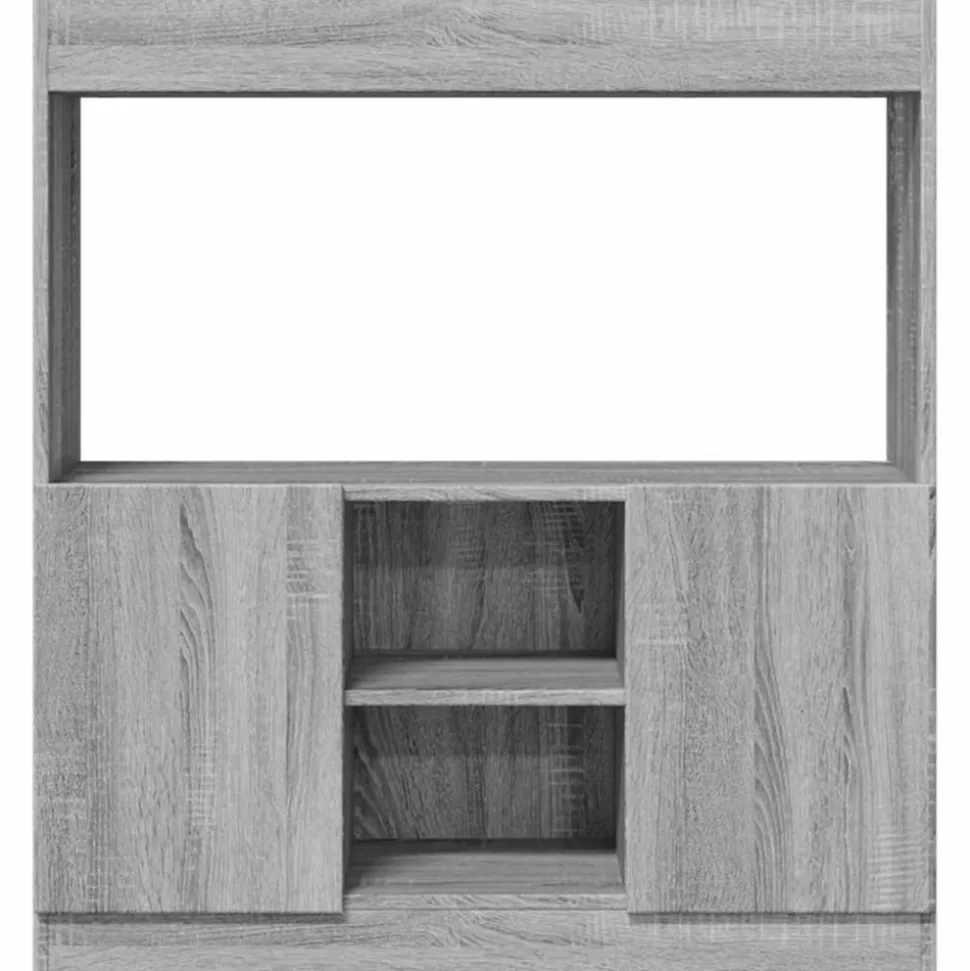 VIDAXL - Buffet haut sonoma gris 92x33x100 cm bois d'ingénierie