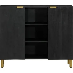 VIDAXL - Buffet noir 90x33x75 cm bois d'ingénierie
