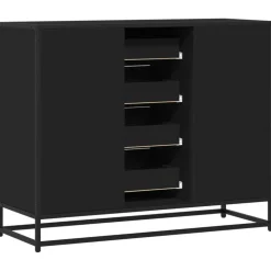VIDAXL - Buffet noir 92x35x76 cm bois d’ingénierie