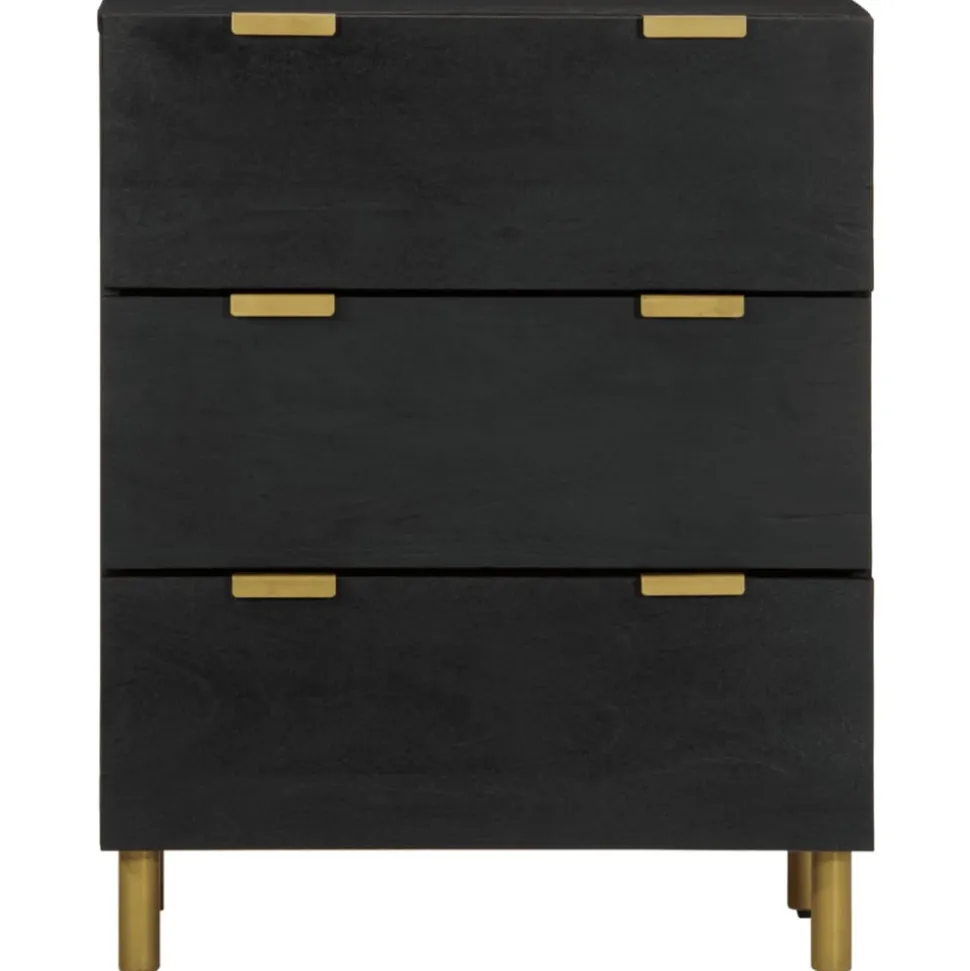 VIDAXL - Buffet noir 60x33x75 cm bois d'ingénierie
