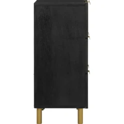 VIDAXL - Buffet noir 60x33x75 cm bois d'ingénierie
