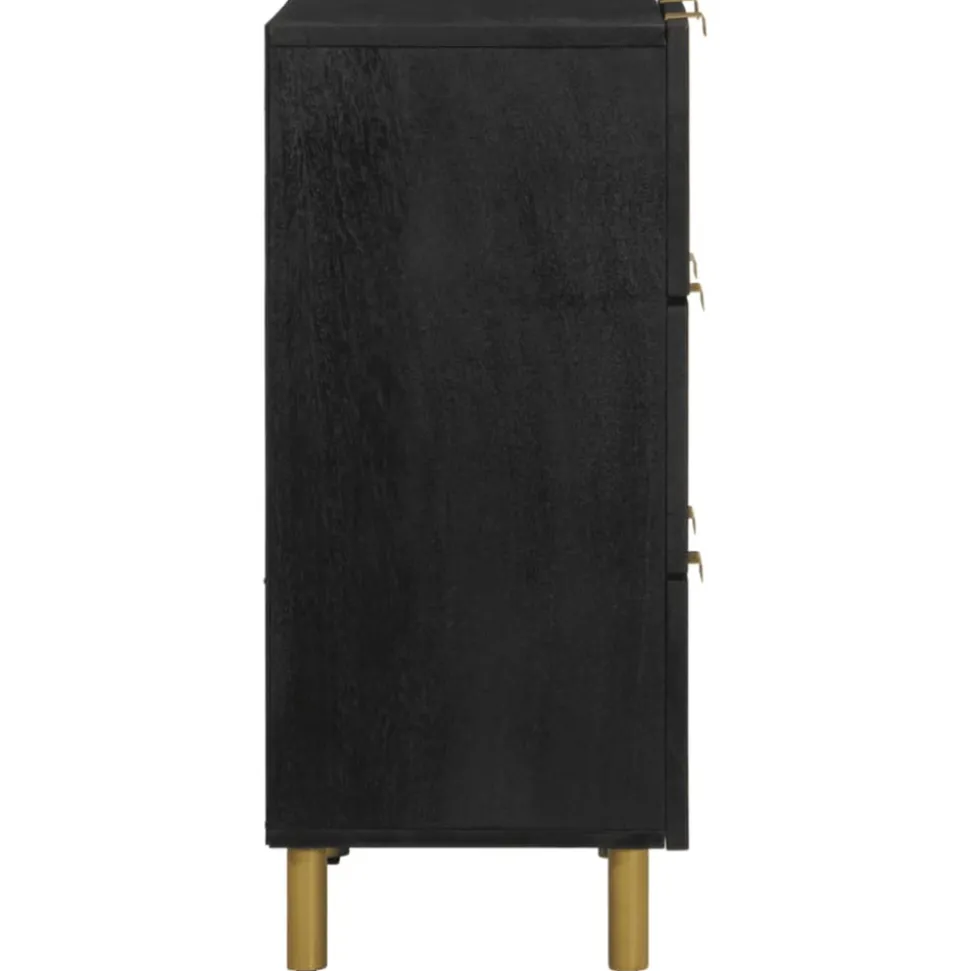 VIDAXL - Buffet noir 60x33x75 cm bois d'ingénierie