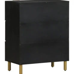 VIDAXL - Buffet noir 60x33x75 cm bois d'ingénierie