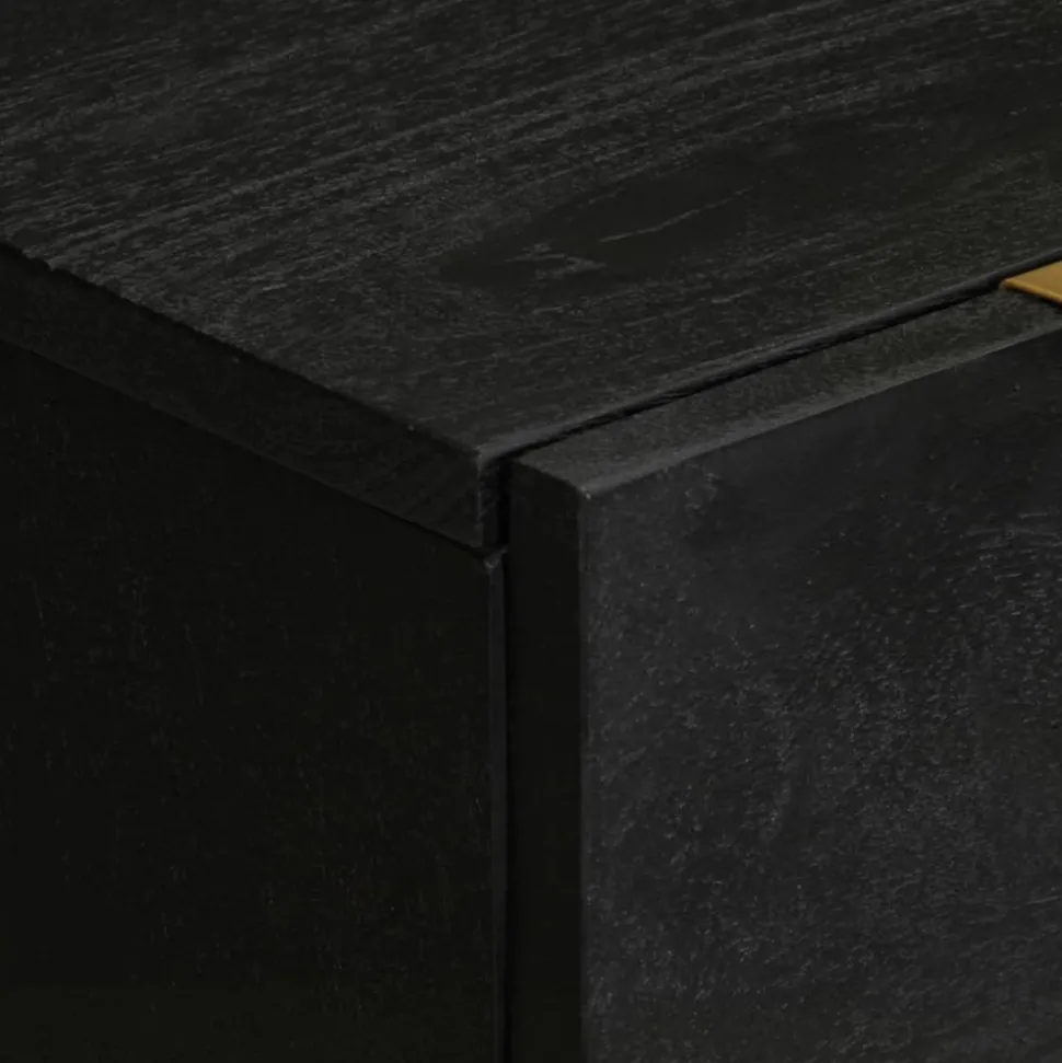 VIDAXL - Buffet noir 60x33x75 cm bois d'ingénierie