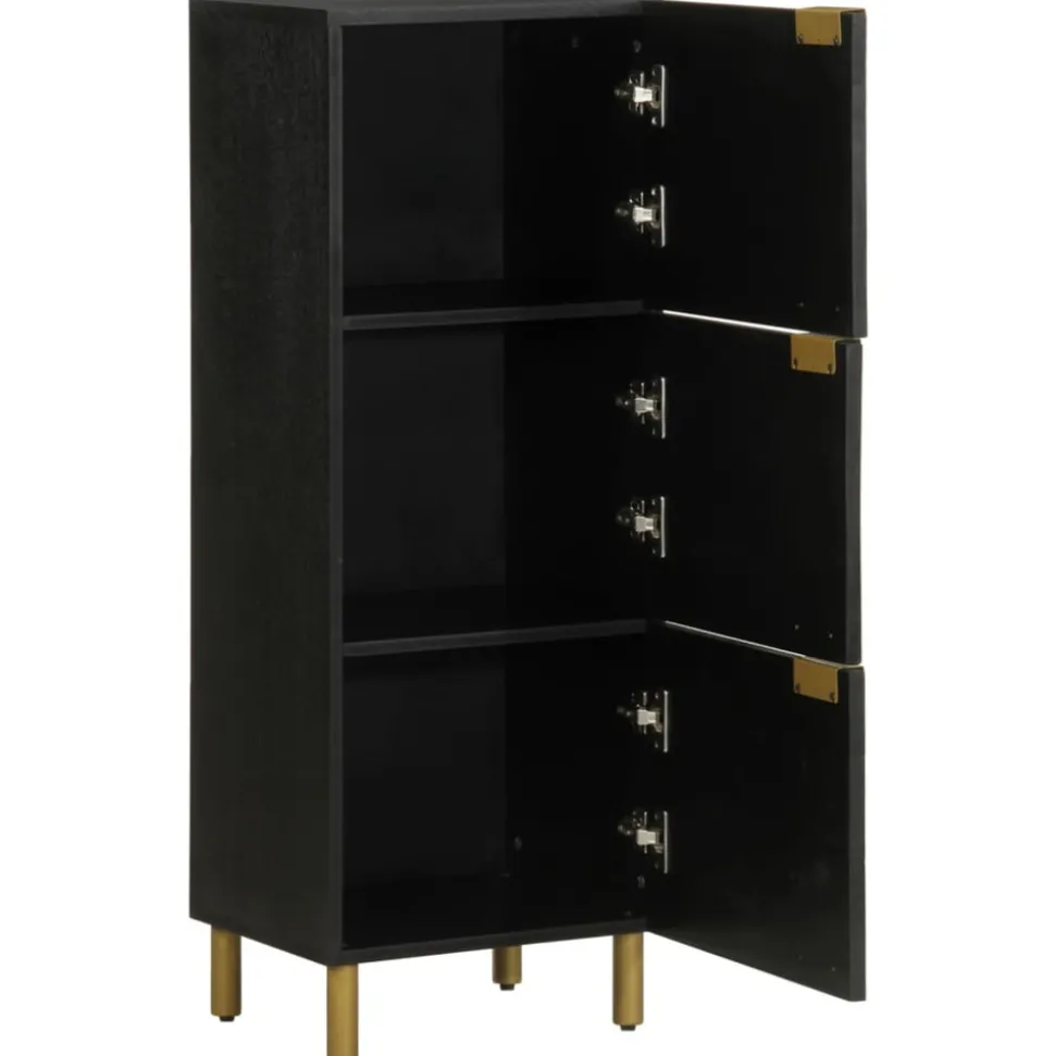 VIDAXL - Buffet noir 40x33x110 cm bois d'ingénierie