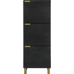 VIDAXL - Buffet noir 40x33x110 cm bois d'ingénierie