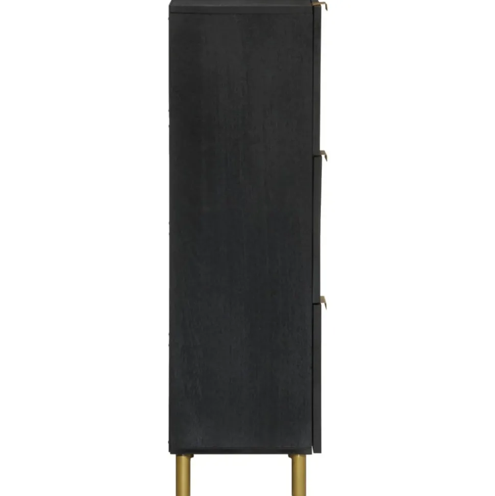 VIDAXL - Buffet noir 40x33x110 cm bois d'ingénierie