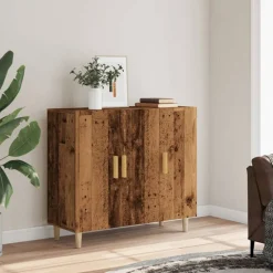 VIDAXL - Buffet vieux bois 90x34x80 cm bois d'ingénierie