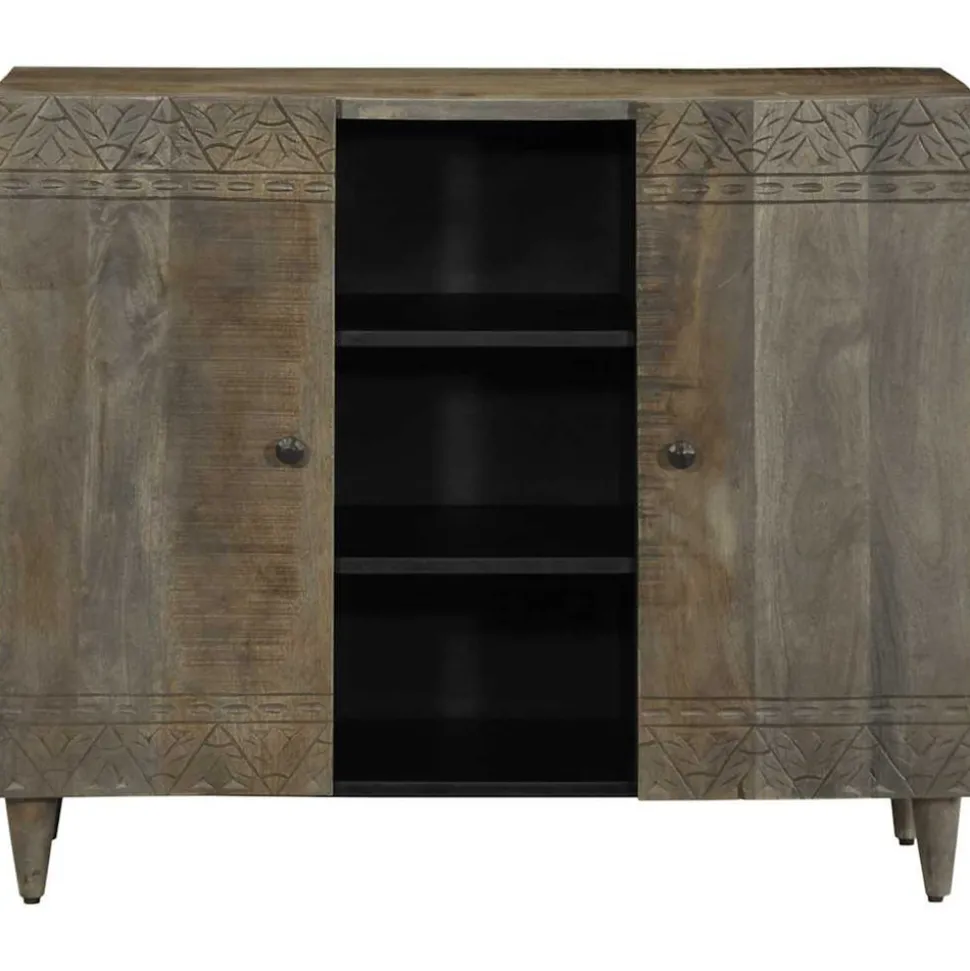 VIDAXL - Buffet 90x33x75 cm bois massif de manguier